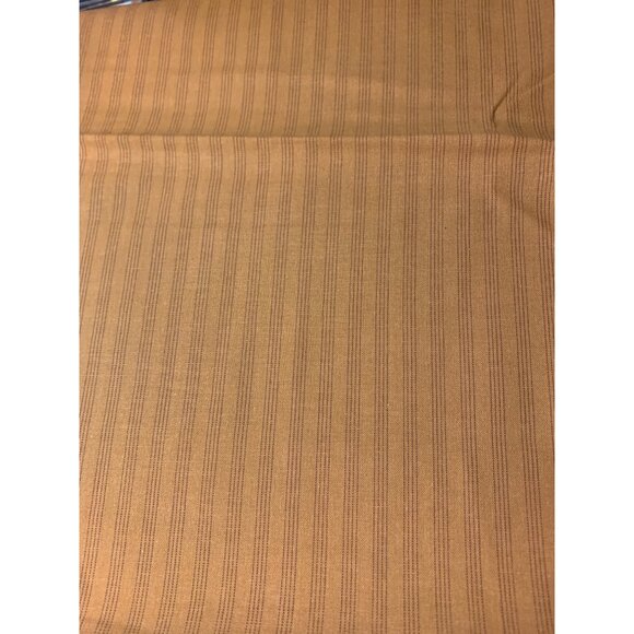Striped Mustard Orange Cotton Fabric 1/2 Yard 44" Wide Sewing Crafting Material - Picture 4 of 5